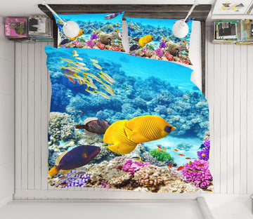 3D Sea Fish 21035 Bed Pillowcases Quilt