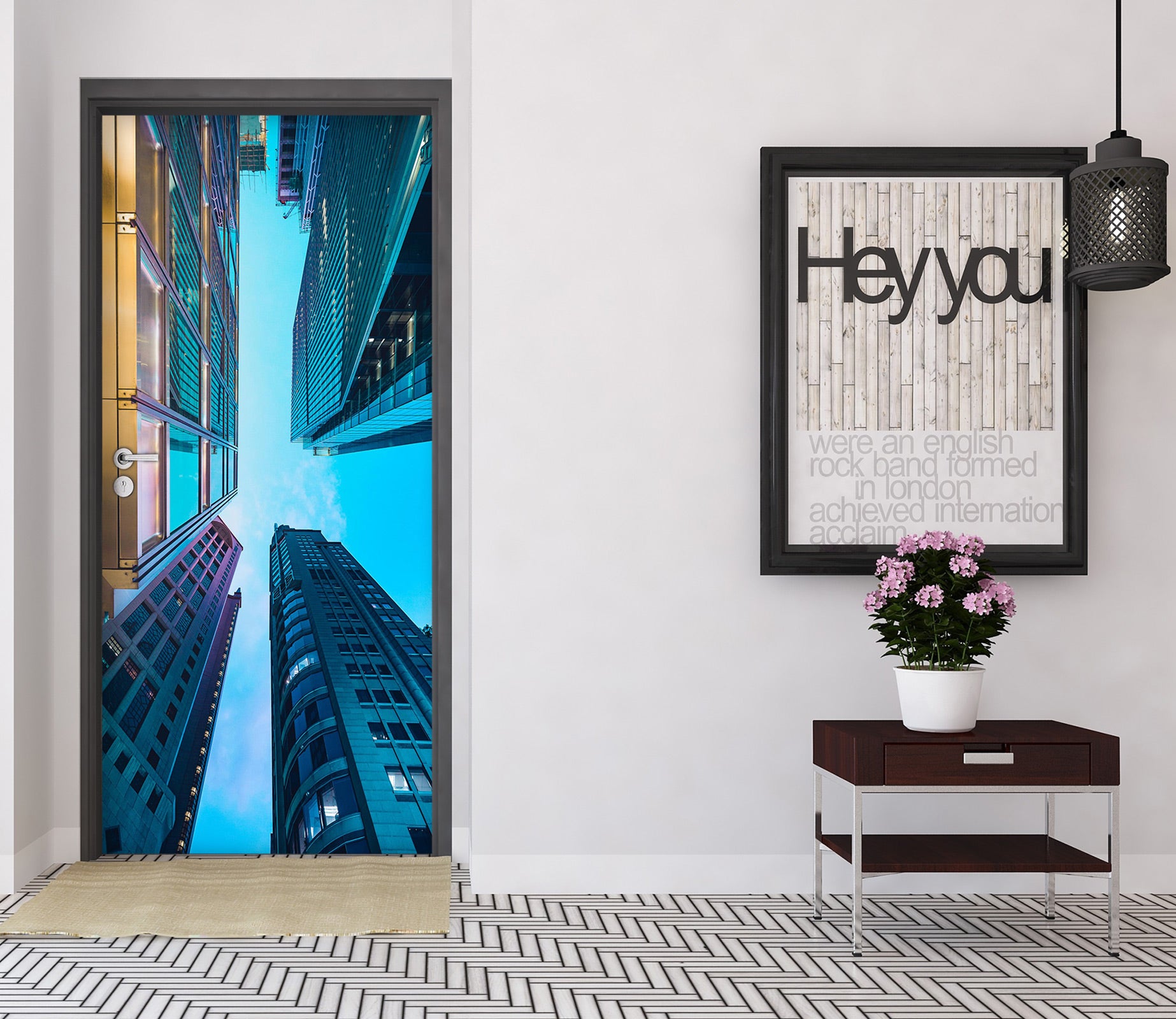 3D City Building 23066 Door Mural