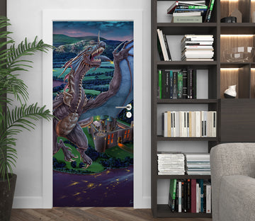 3D Dragon Wings 636 Tom Wood Door Mural