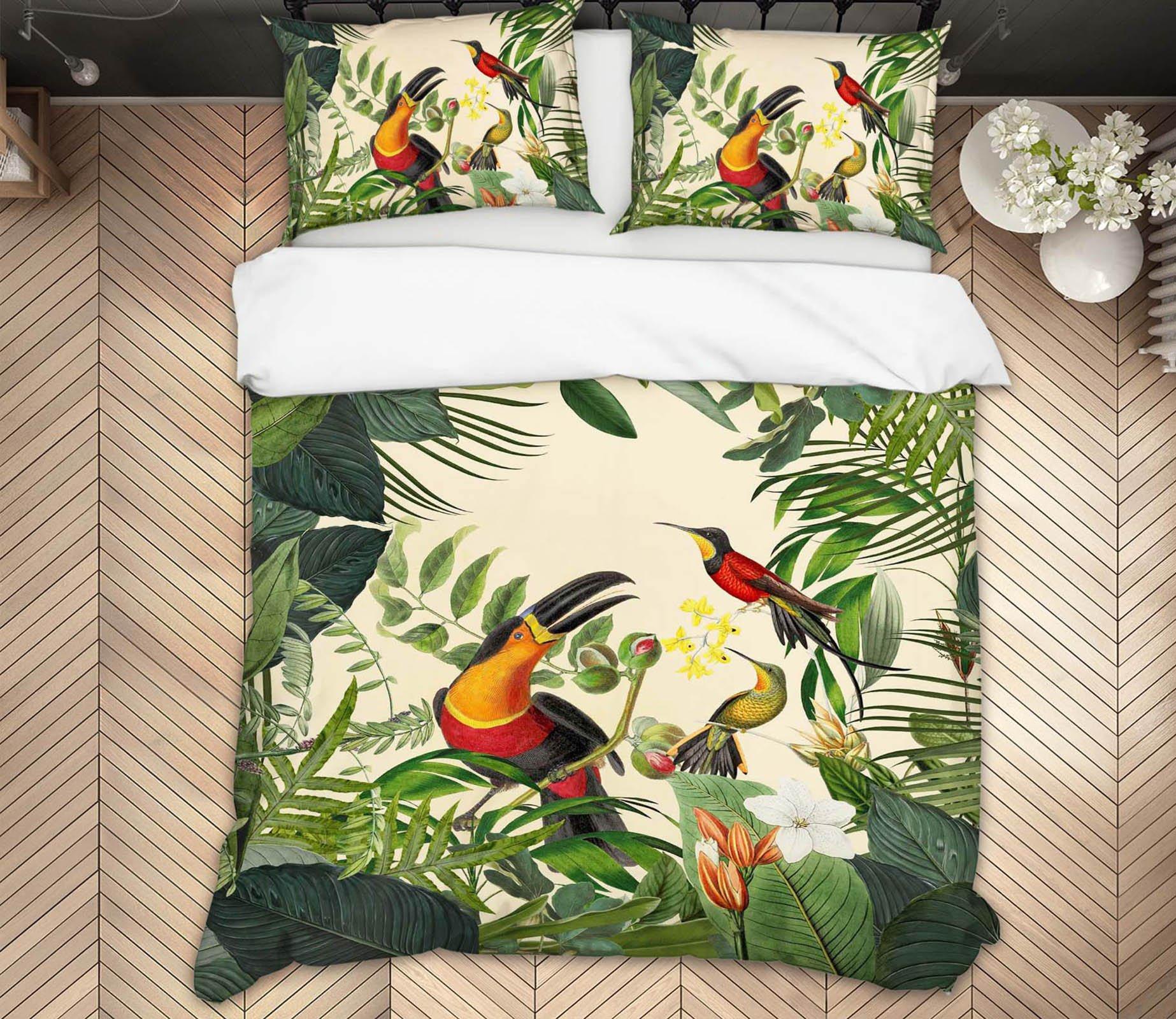 3D Bird Forest 2106 Andrea haase Bedding Bed Pillowcases Quilt Quiet Covers AJ Creativity Home 