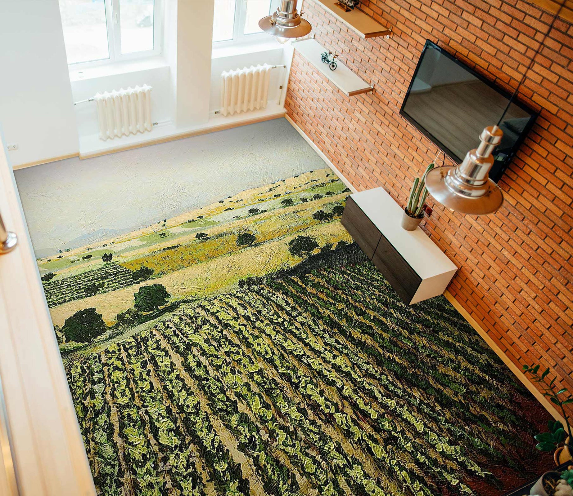 3D Field 9693 Allan P. Friedlander Floor Mural