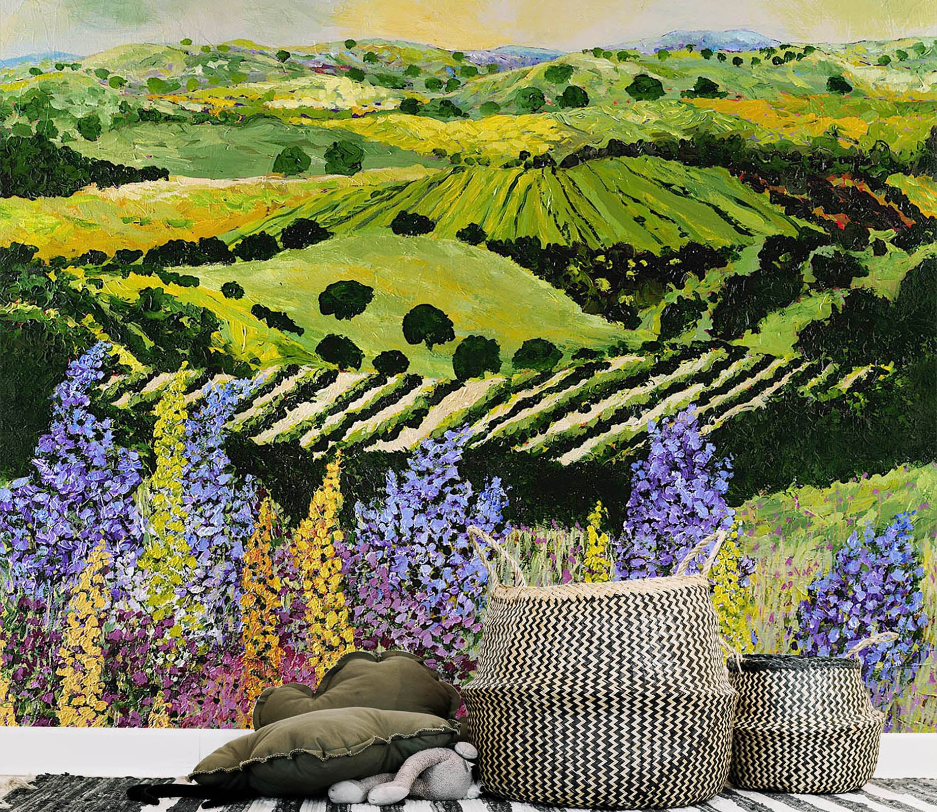 3D Wildflower Ridge 133 Allan P. Friedlander Wall Mural Wall Murals