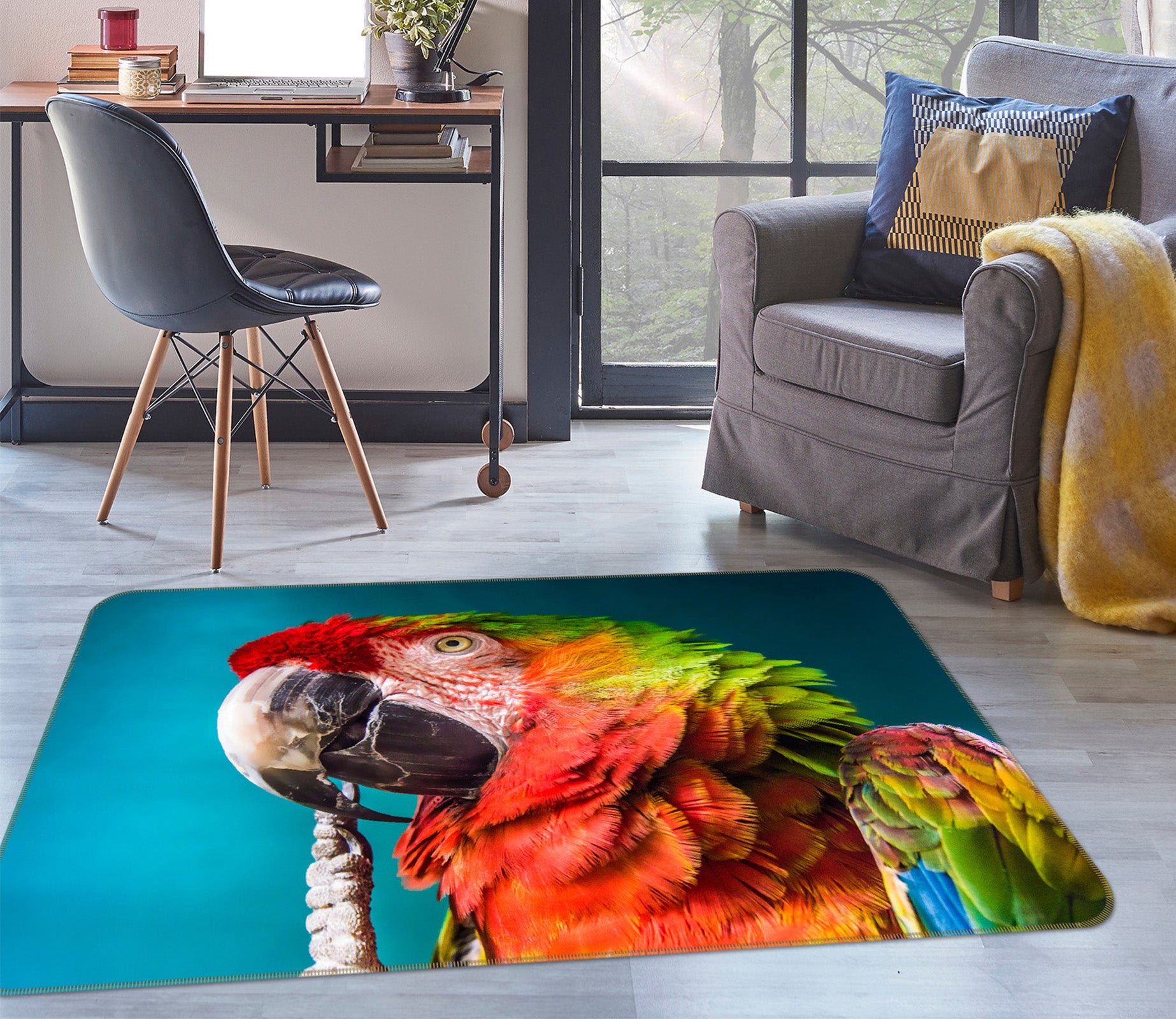 3D Parrot 68200 Animal Non Slip Rug Mat