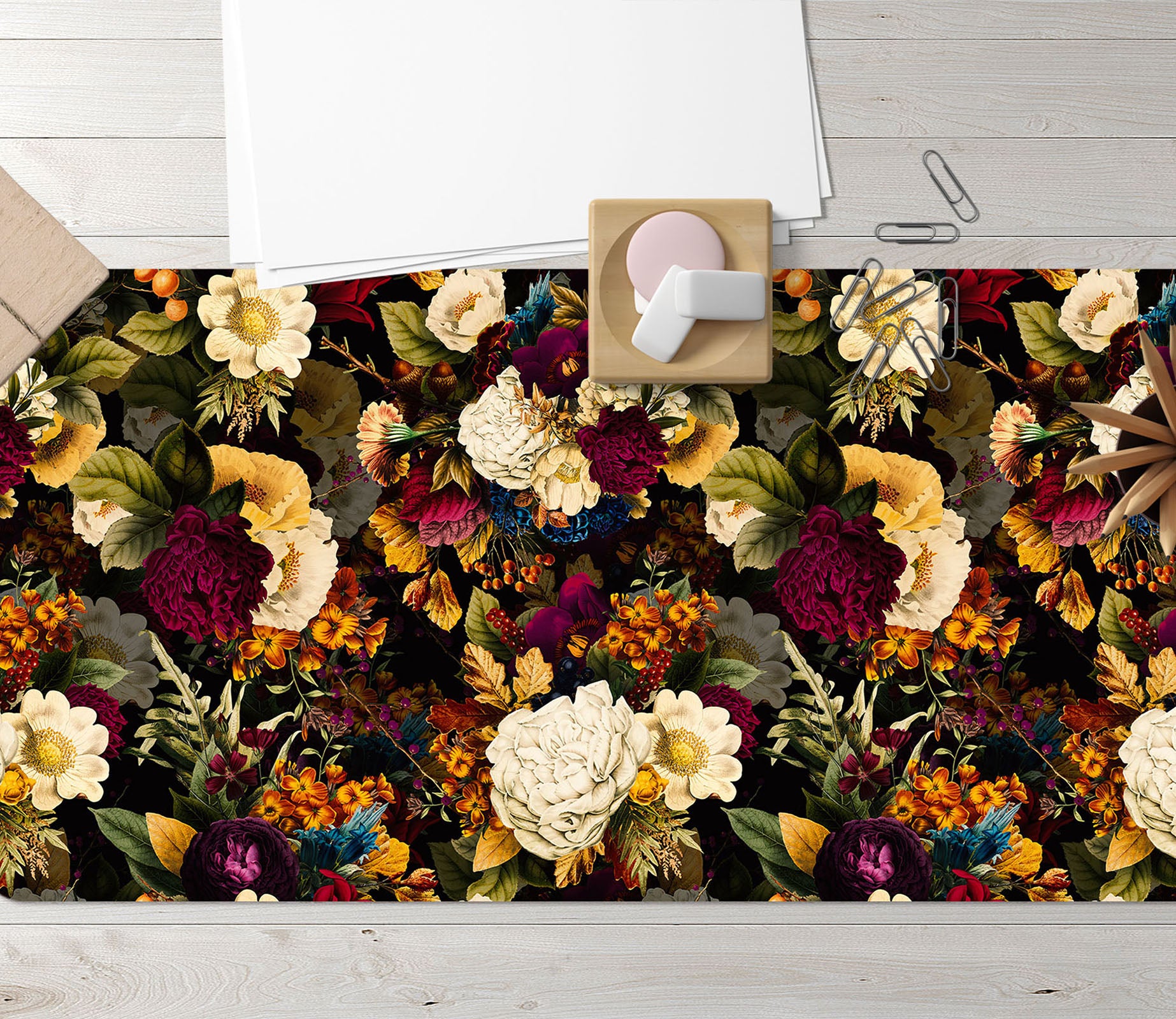 3D Flower Bush 120150 Uta Naumann Desk Mat