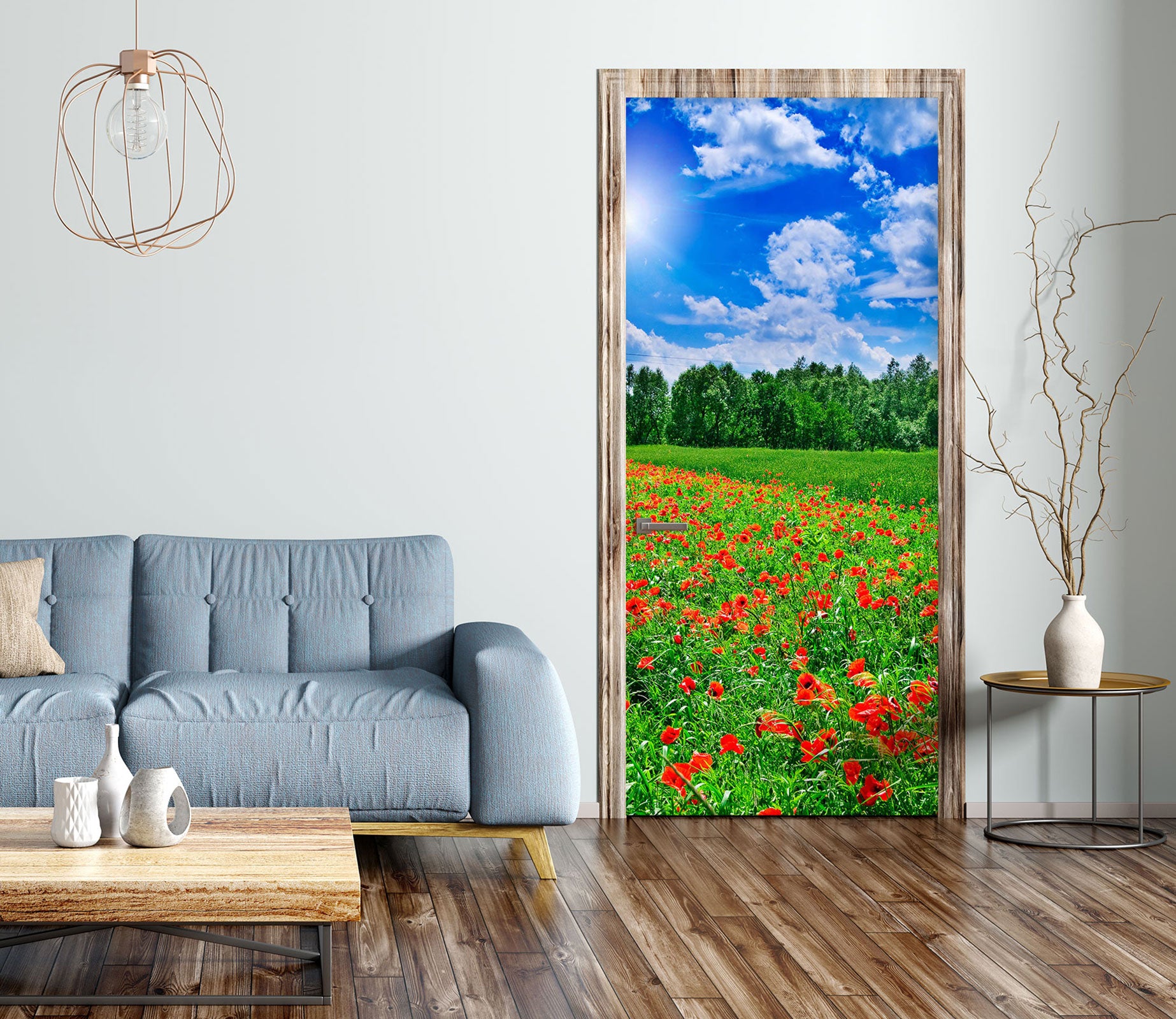 3D Flower Bush 24003 Door Mural