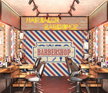 3D Colorful Stripes 115139 Barber Shop Wall Murals