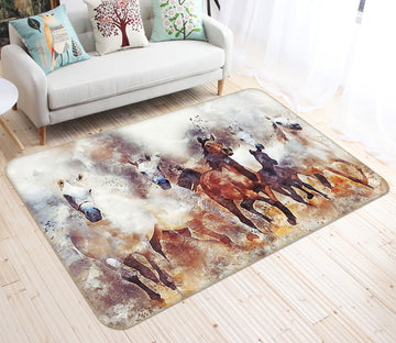 3D Horse Group 82122 Animal Non Slip Rug Mat