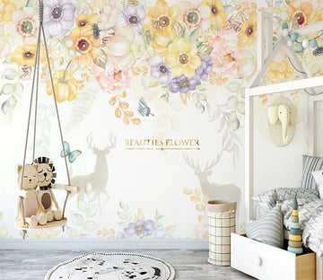 3D Colored Flowers 891 Wall Murals Wallpaper AJ Wallpaper 2 