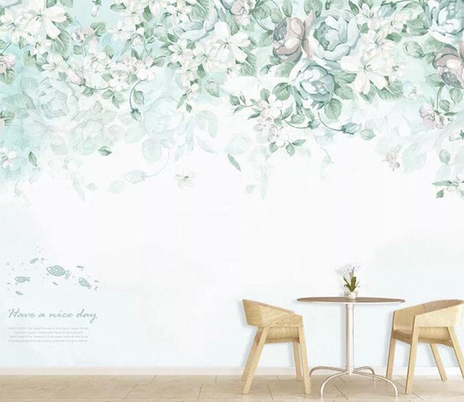 3D Flowers And Leaves 1507 Wall Murals Wallpaper AJ Wallpaper 2 