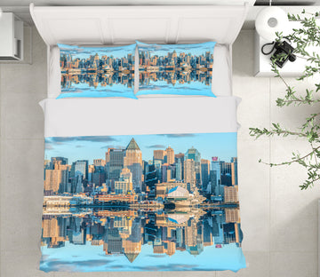 3D City River Reflection 1021 Assaf Frank Bedding Bed Pillowcases Quilt