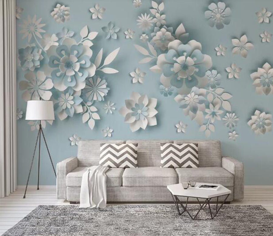 3D Paper Cut Flowers WC1274 Wall Murals