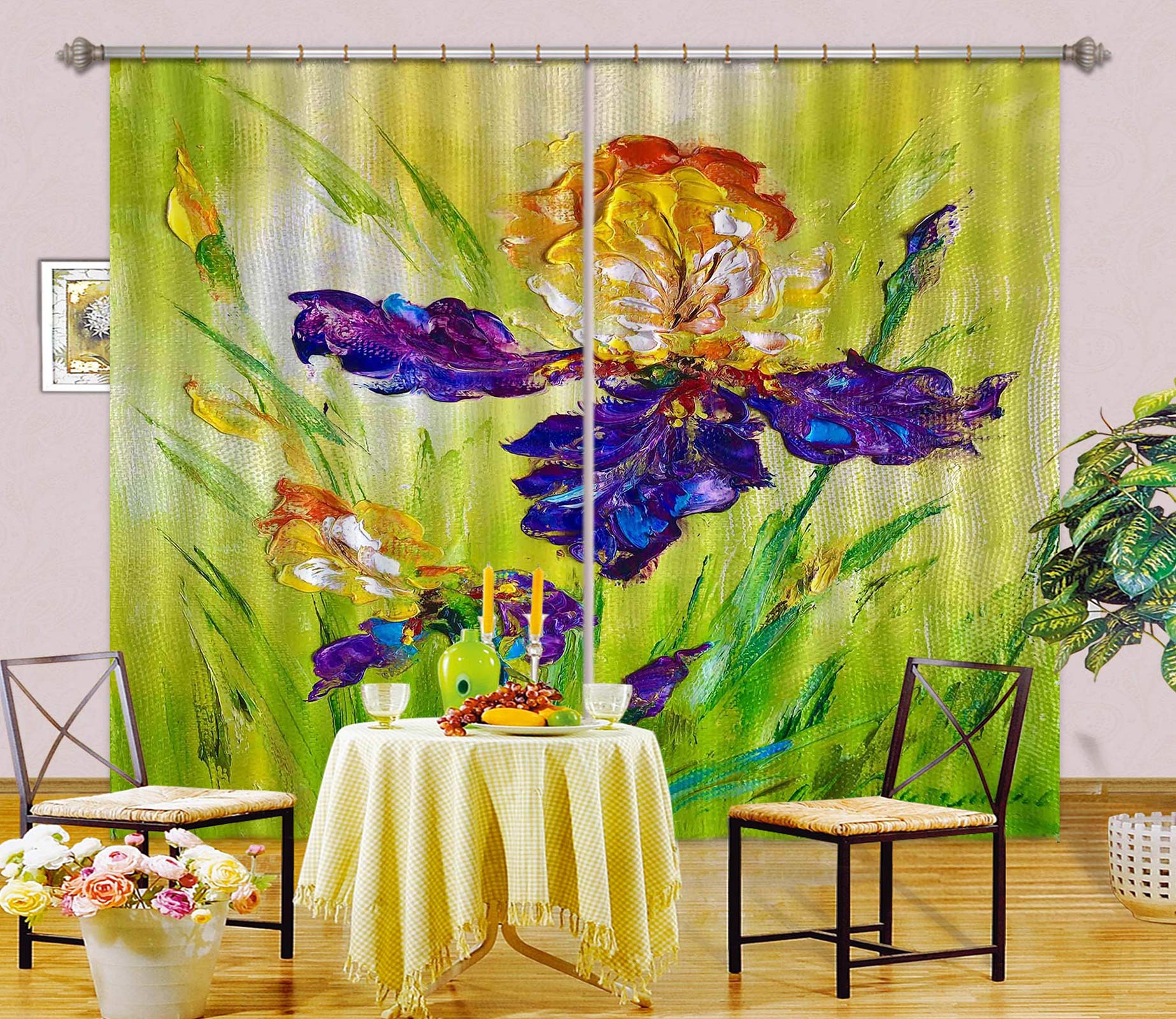 3D Beautiful Flower 351 Skromova Marina Curtain Curtains Drapes