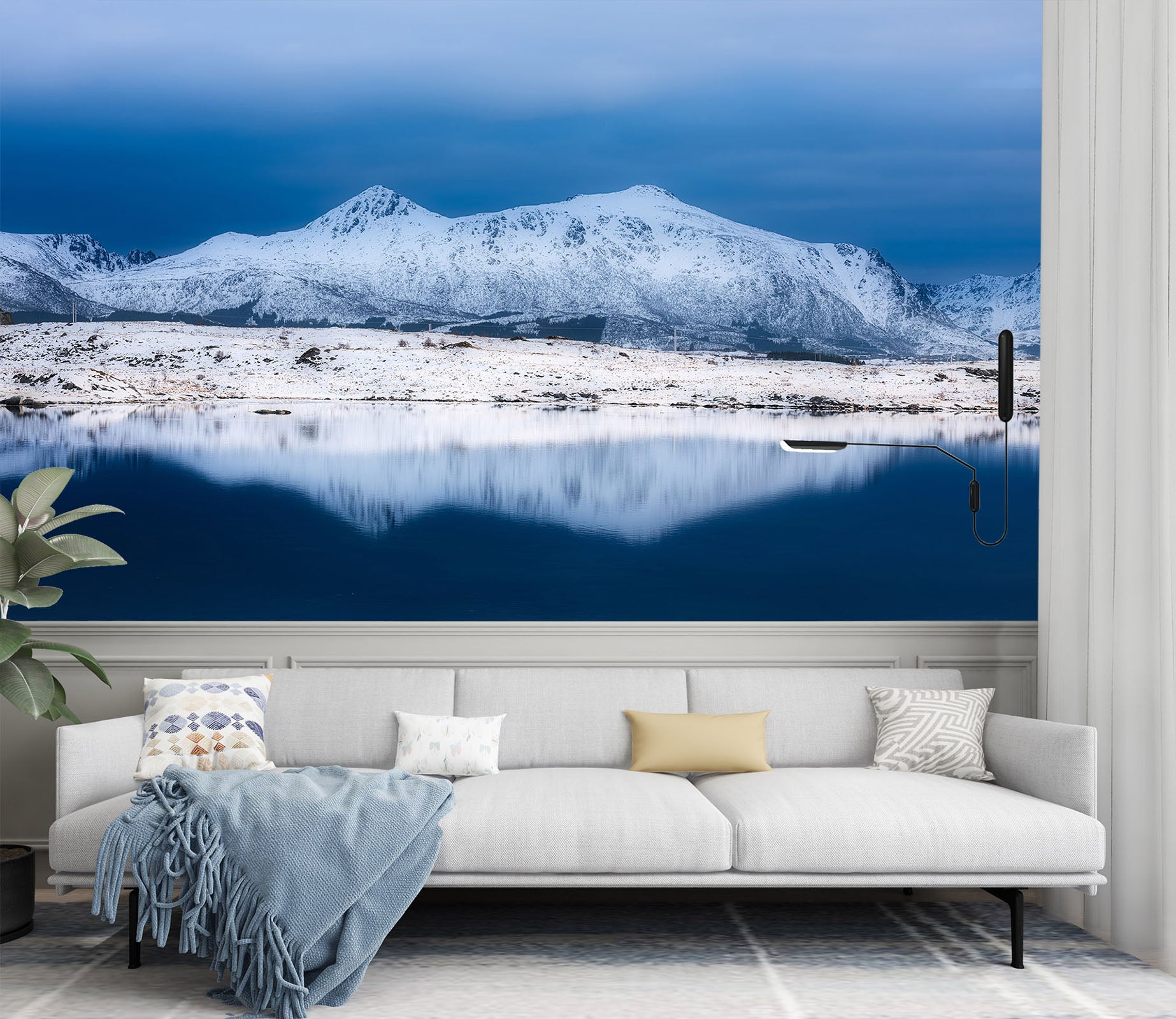 3D Snow Mountain Lake 1403 Marco Carmassi Wall Mural Wall Murals