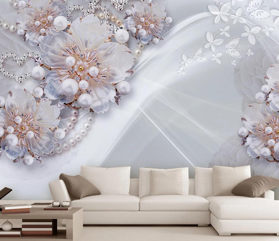 3D Flower Brooch WC288 Wall Murals