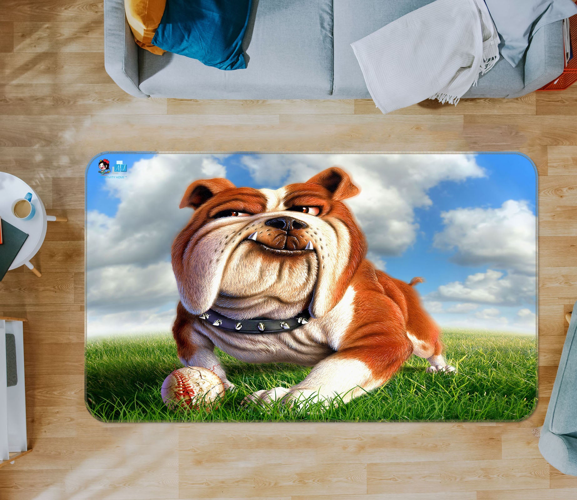 3D Bulldog 85066 Jerry LoFaro Rug Non Slip Rug Mat