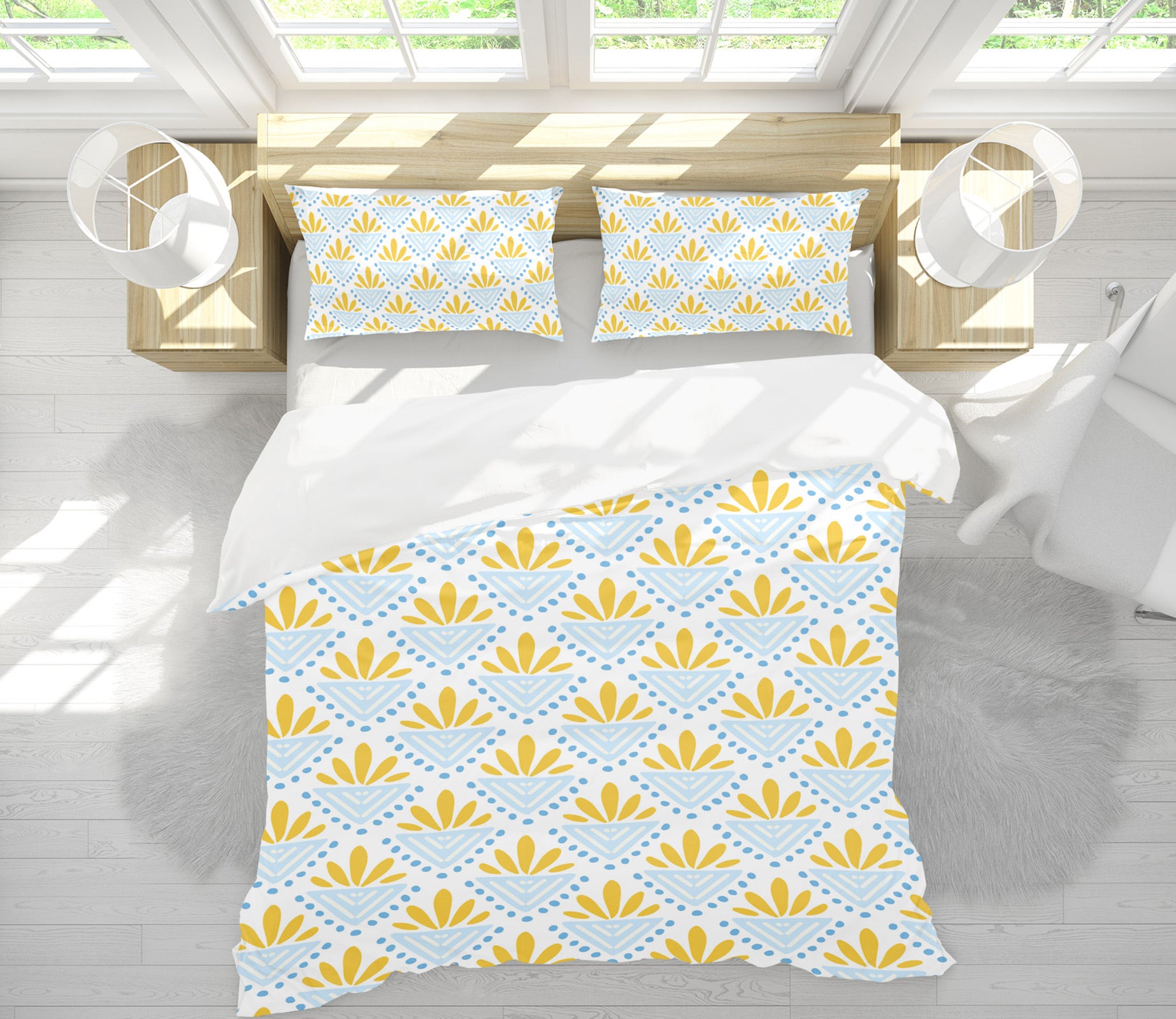 3D Yellow Blue Pattern 10998 Kashmira Jayaprakash Bedding Bed Pillowcases Quilt