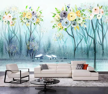 3D Colored Flowers 1644 Wall Murals Wallpaper AJ Wallpaper 2 