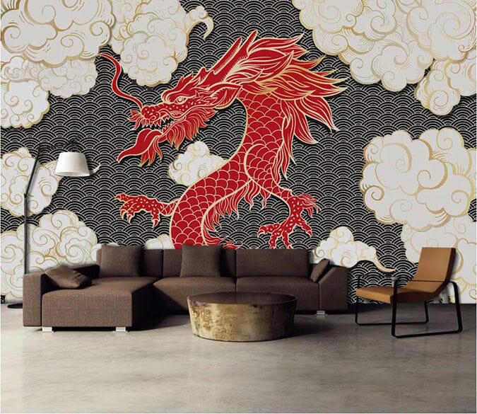 3D Red Dragon 2810 Wall Murals Wallpaper AJ Wallpaper 2 