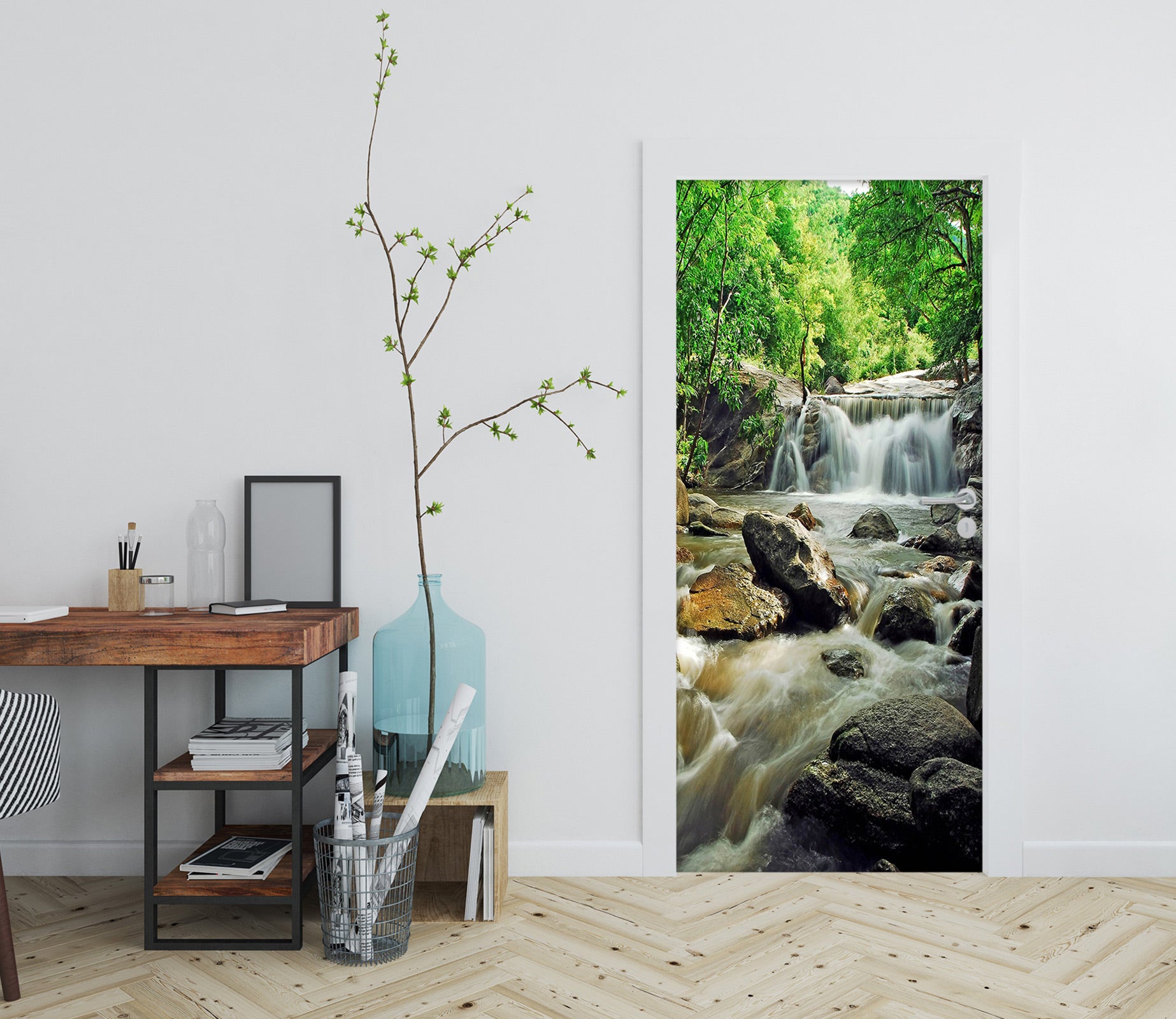 3D Stream Water 23014 Door Mural