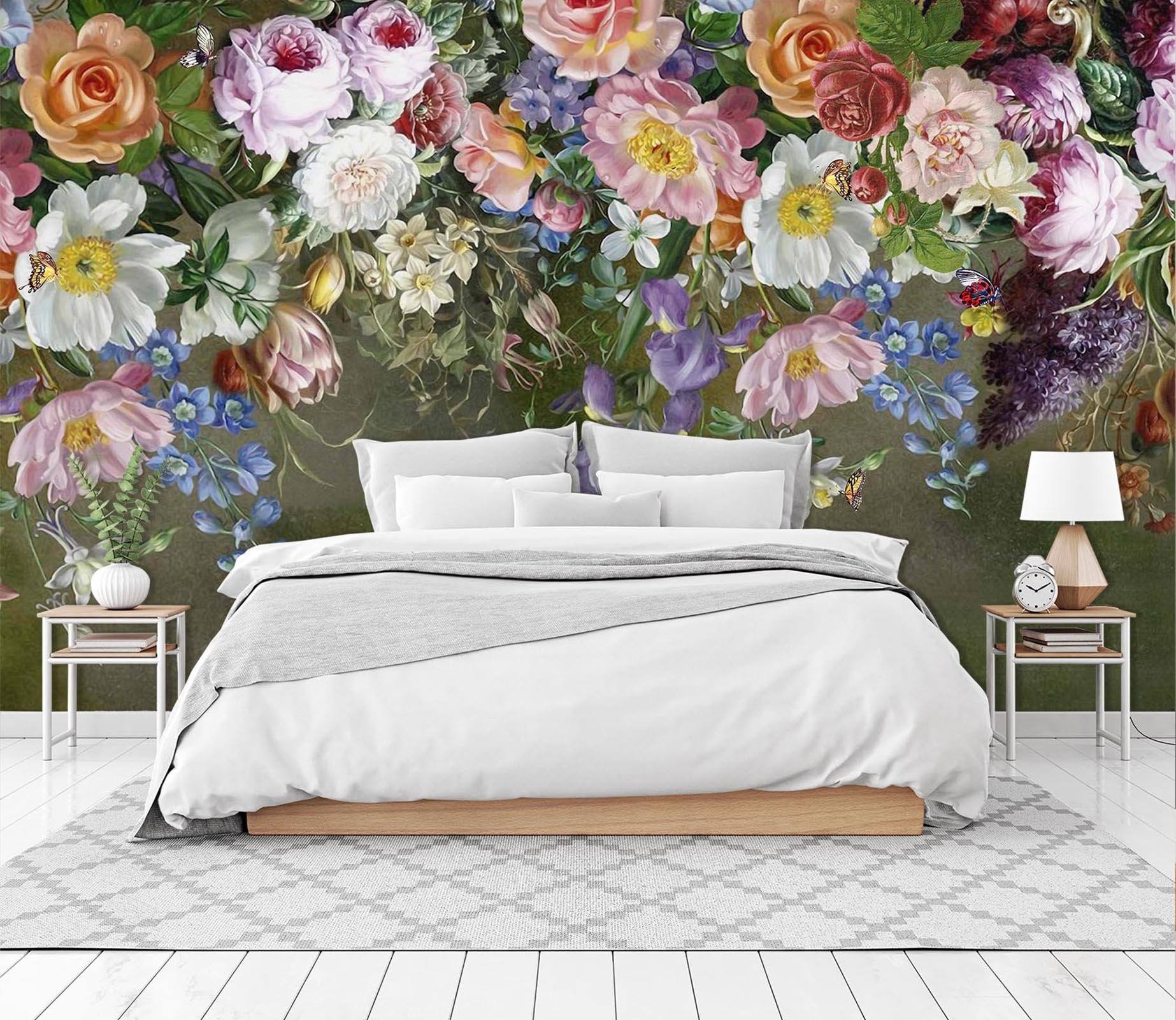 3D Bright Flowers 114 Wall Murals Wallpaper AJ Wallpaper 2 