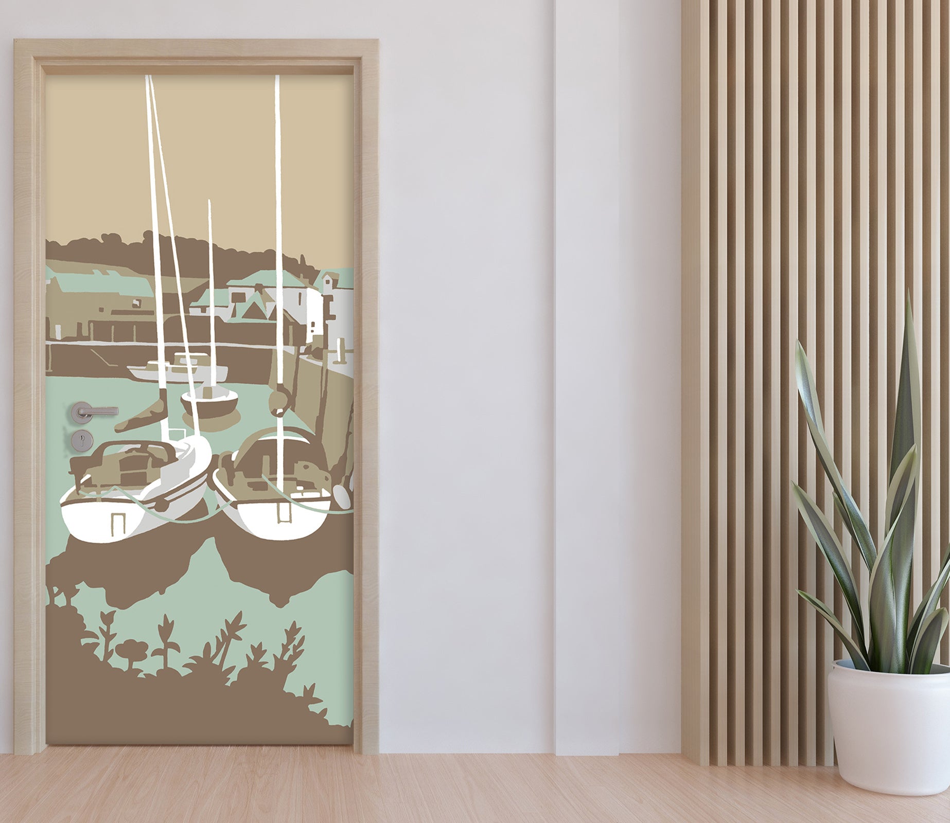 3D Vessel Boat 9249 Steve Read Door Mural