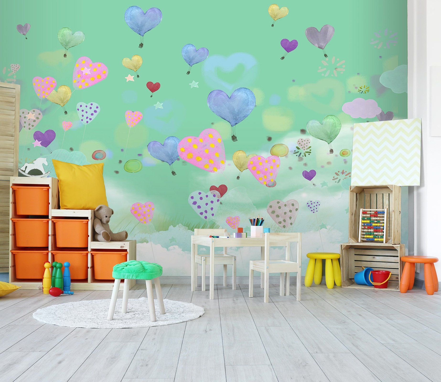 3D Cartoon Llove Pattern 015 Wall Murals Wallpaper AJ Wallpaper 2 