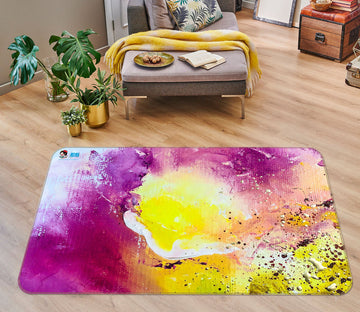 3D Purple Watercolor 1260 Skromova Marina Rug Non Slip Rug Mat