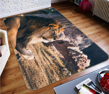 3D Lion Rest 82130 Animal Non Slip Rug Mat