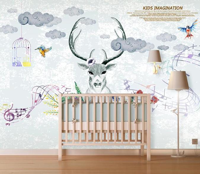 3D Elk Cute 1409 Wall Murals Wallpaper AJ Wallpaper 2 