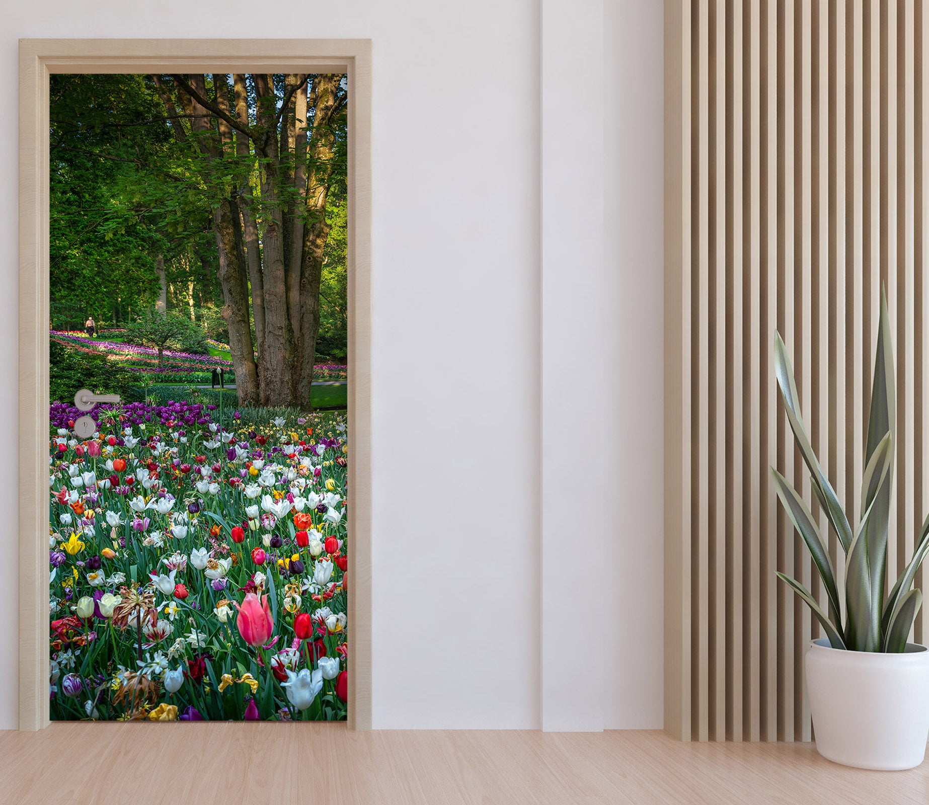 3D Flower Bush Trees 12030 Marco Carmassi Door Mural