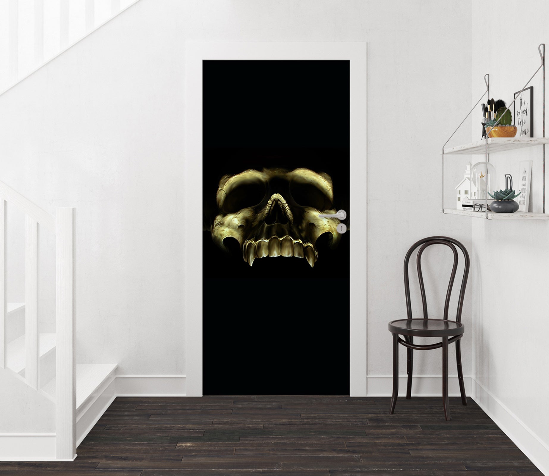 3D Horror Skeleton 612 Tom Wood Door Mural