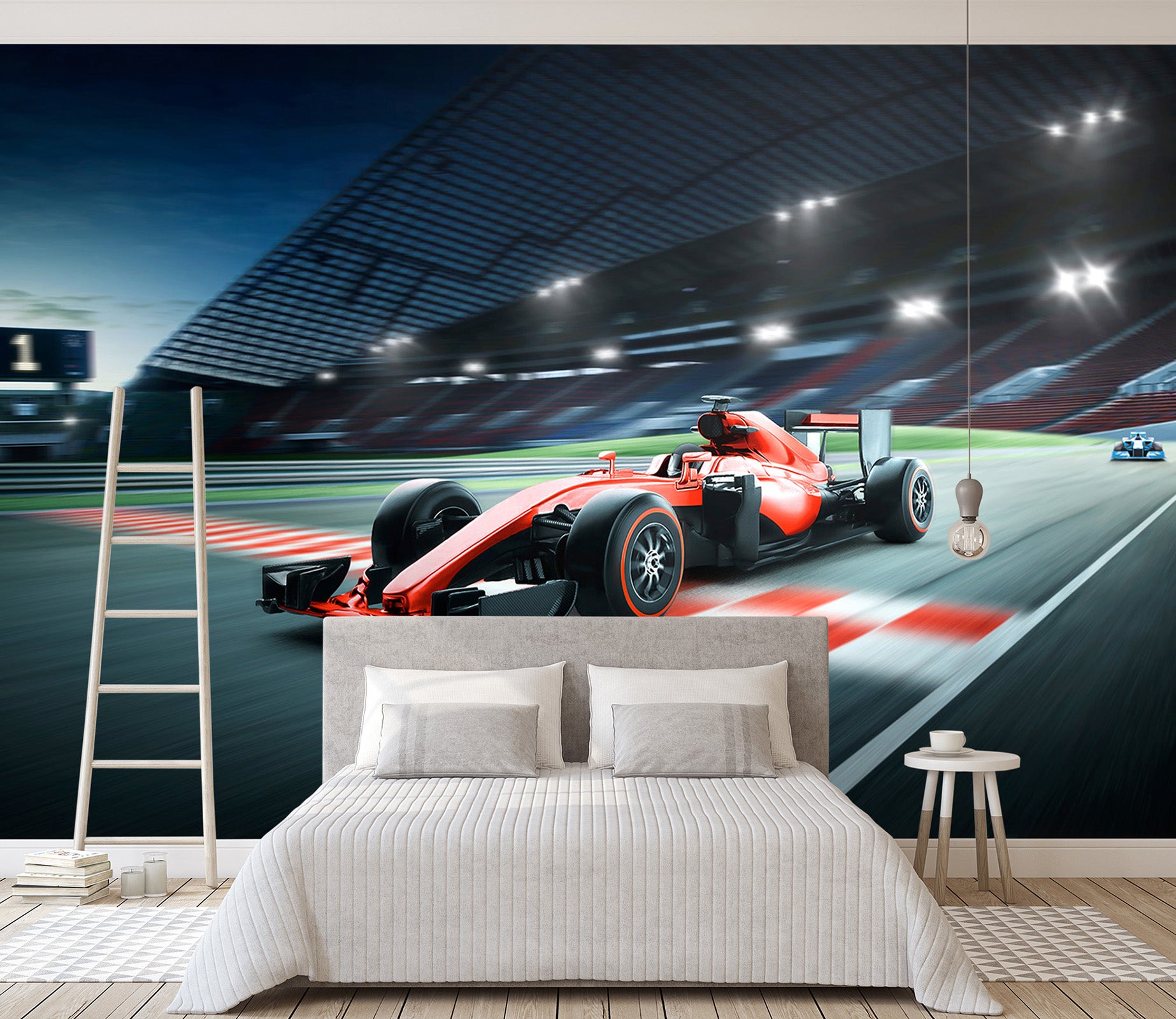 3D Stadium Car 380 Vehicle Wall Murals