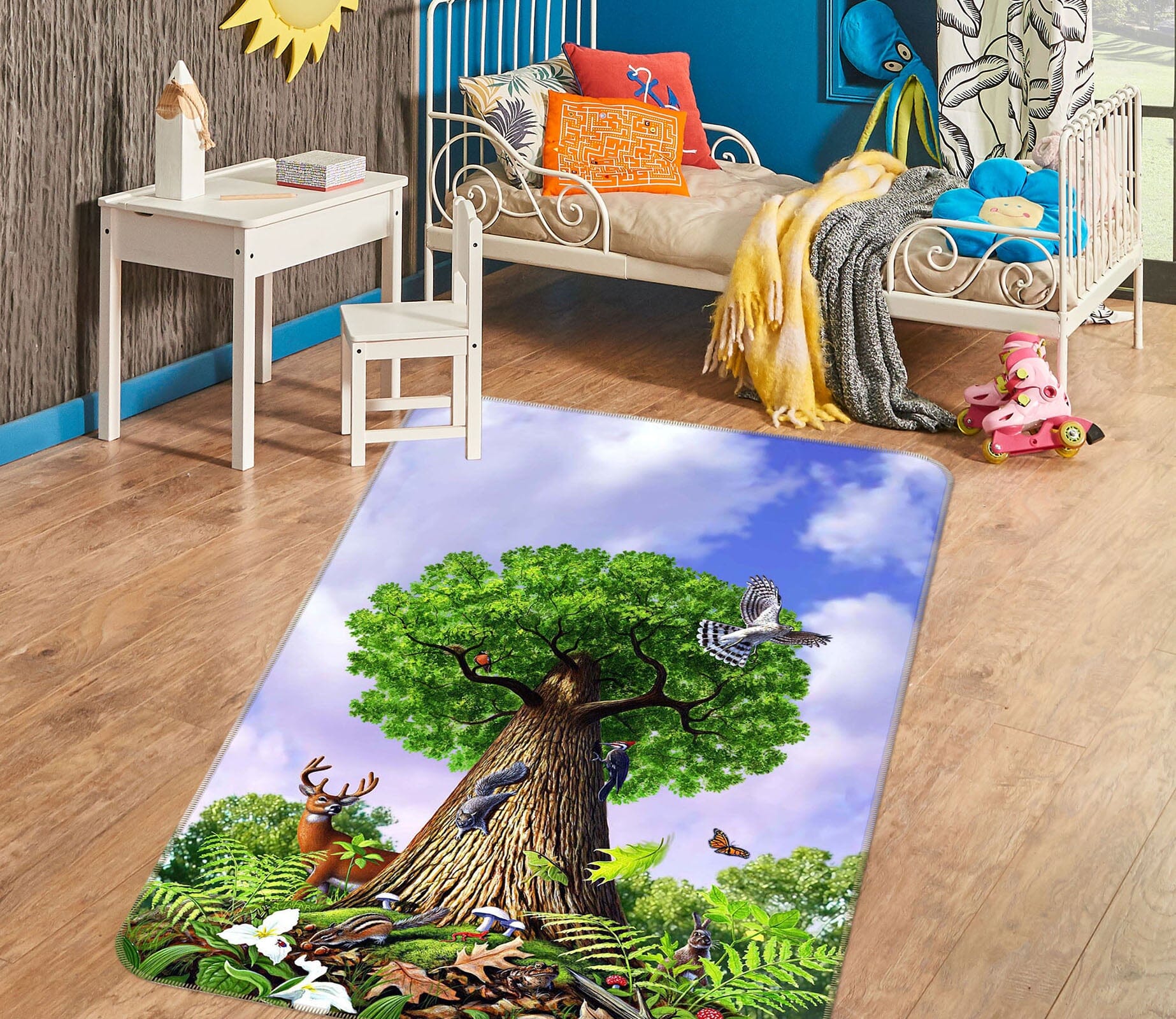 3D Tree of Life 1009 Jerry LoFaro Rug Non Slip Rug Mat Mat AJ Creativity Home 