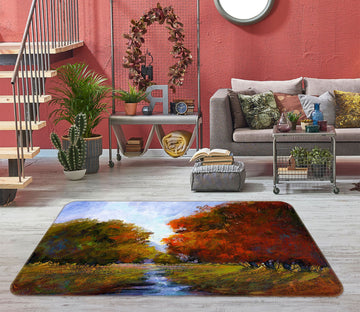 3D Forest River 101 Michael Tienhaara Rug Non Slip Rug Mat