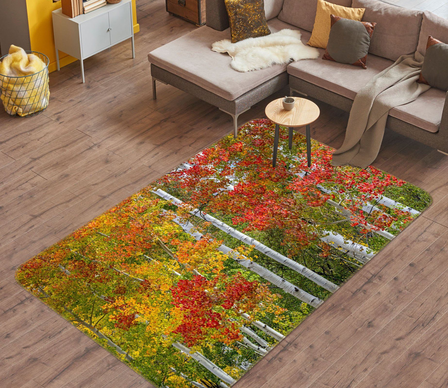 3D Autumn Leaves 1071 Marco Carmassi Rug Non Slip Rug Mat Mat AJ Creativity Home 