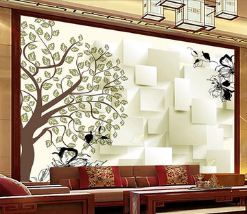 3D Pattern Tree Flower WC131 Wall Murals