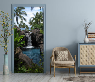 3D Coconut Tree 23091 Door Mural