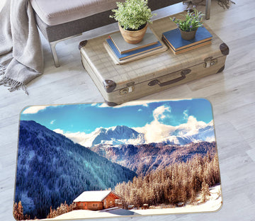 3D Snow Mountain 77214 Non Slip Rug Mat