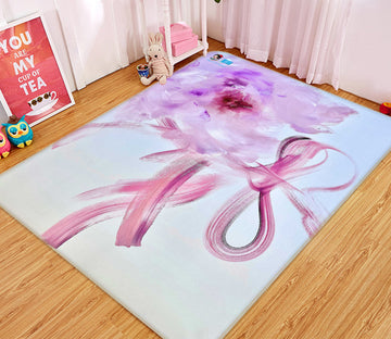 3D Pink Purple Flower 1179 Skromova Marina Rug Non Slip Rug Mat