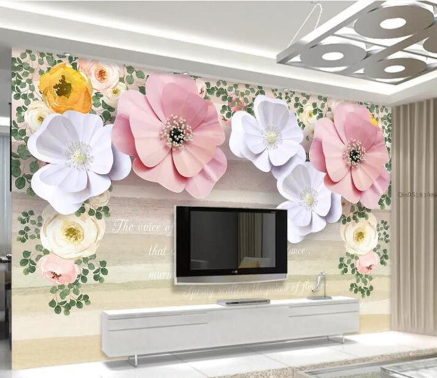 3D Flower Postcard WC626 Wall Murals