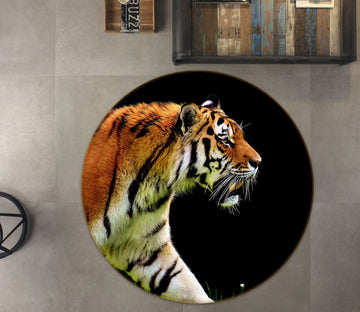 3D Tiger 82054 Animal Round Non Slip Rug Mat