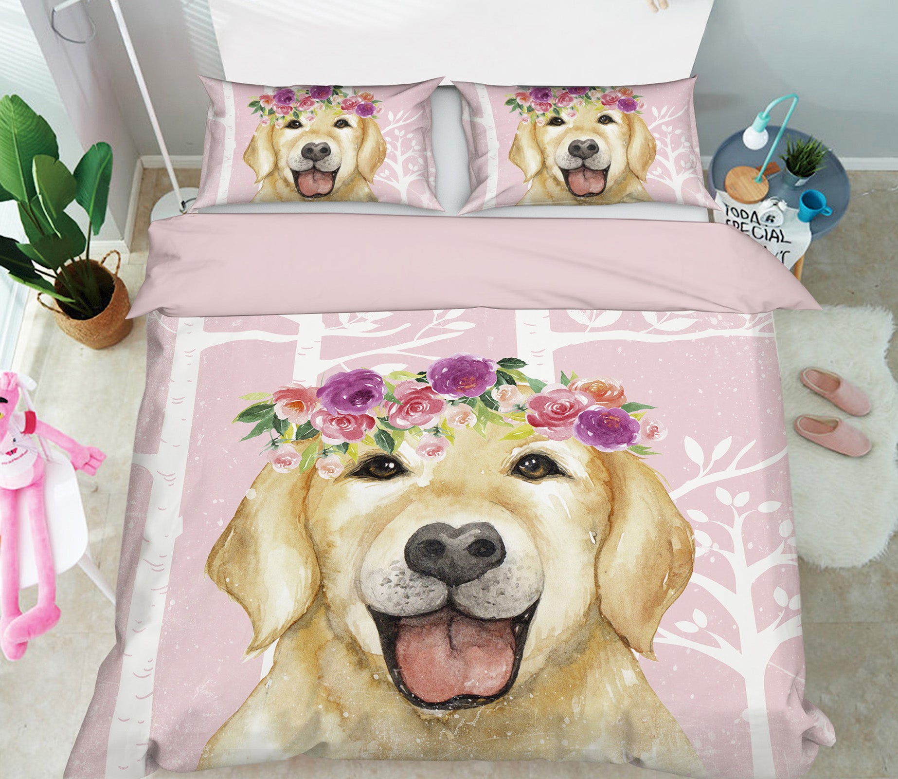 3D Golden Retriever 18126 Uta Naumann Bedding Bed Pillowcases Quilt