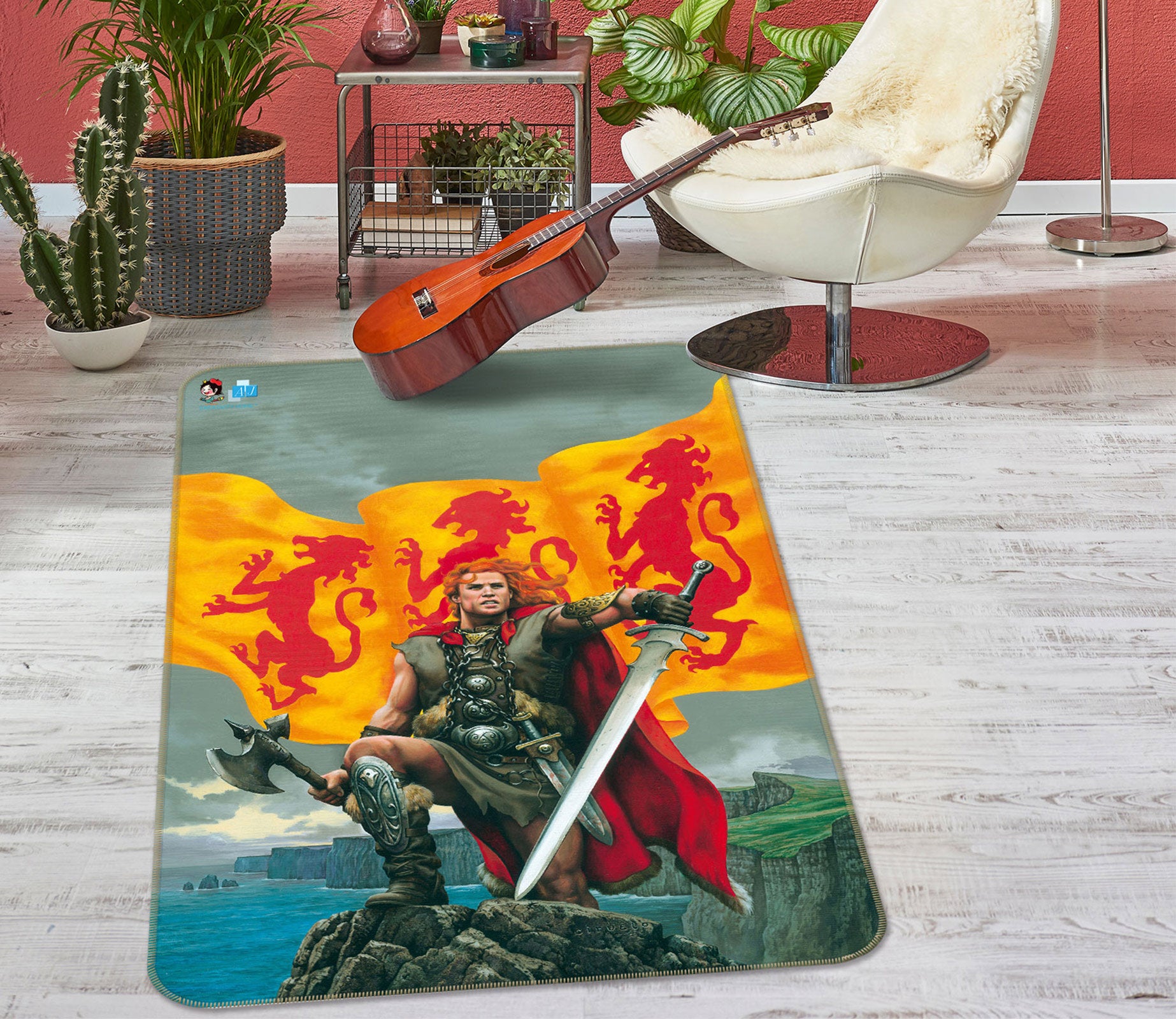 3D Soldier Flag 5197 Ciruelo Rug Non Slip Rug Mat