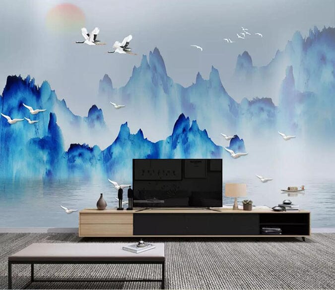 3D Valley Birds 2804 Wall Murals Wallpaper AJ Wallpaper 2 