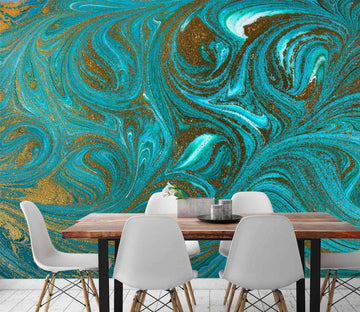 3D Green Abstract Painting 21 Wall Murals Wallpaper AJ Wallpaper 2 