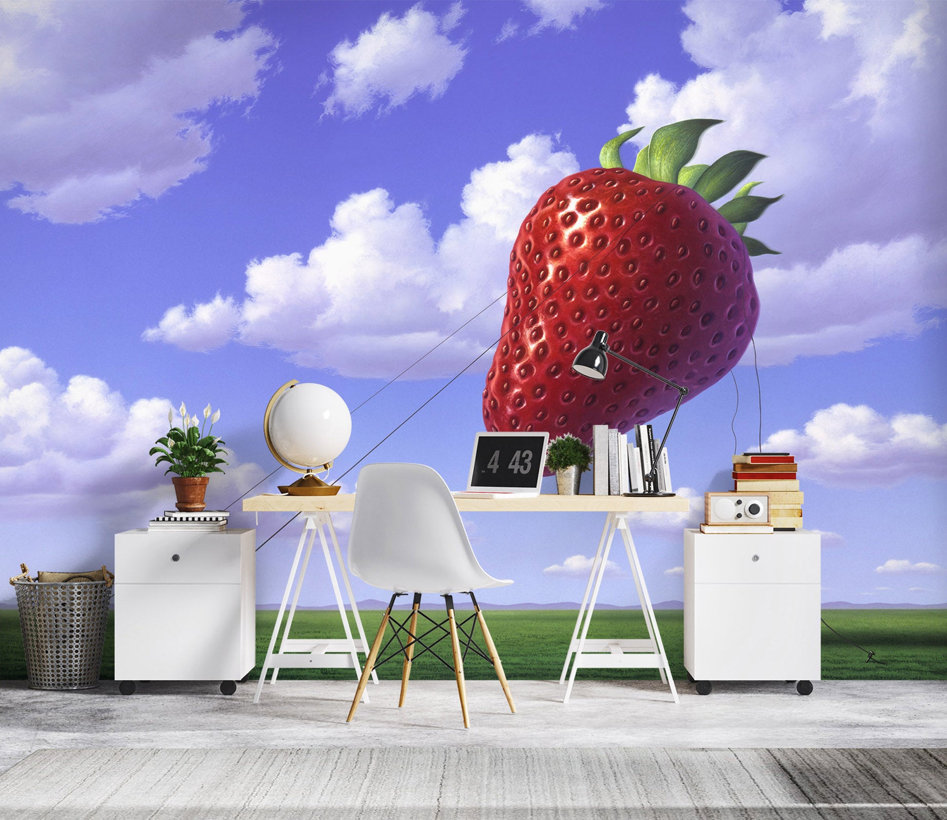 3d Rendering Of Delicious Strawberry Design Powerpoint Background For Free  Download - Slidesdocs