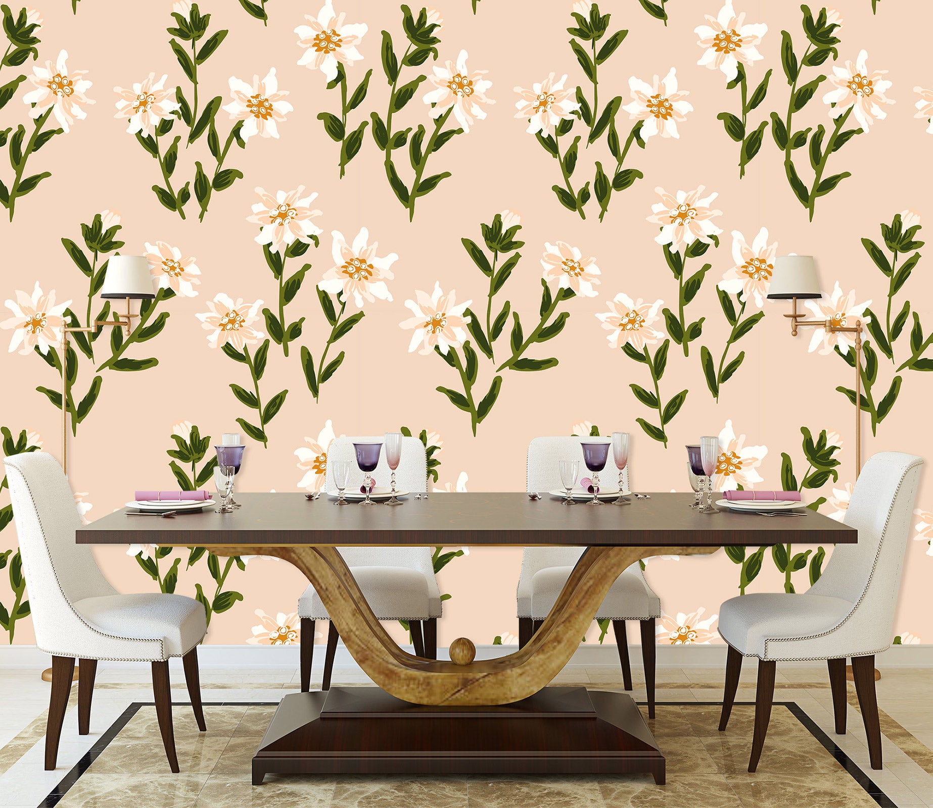 3D Flowers Pattern 12073 Kashmira Jayaprakash Wall Mural Wall Murals