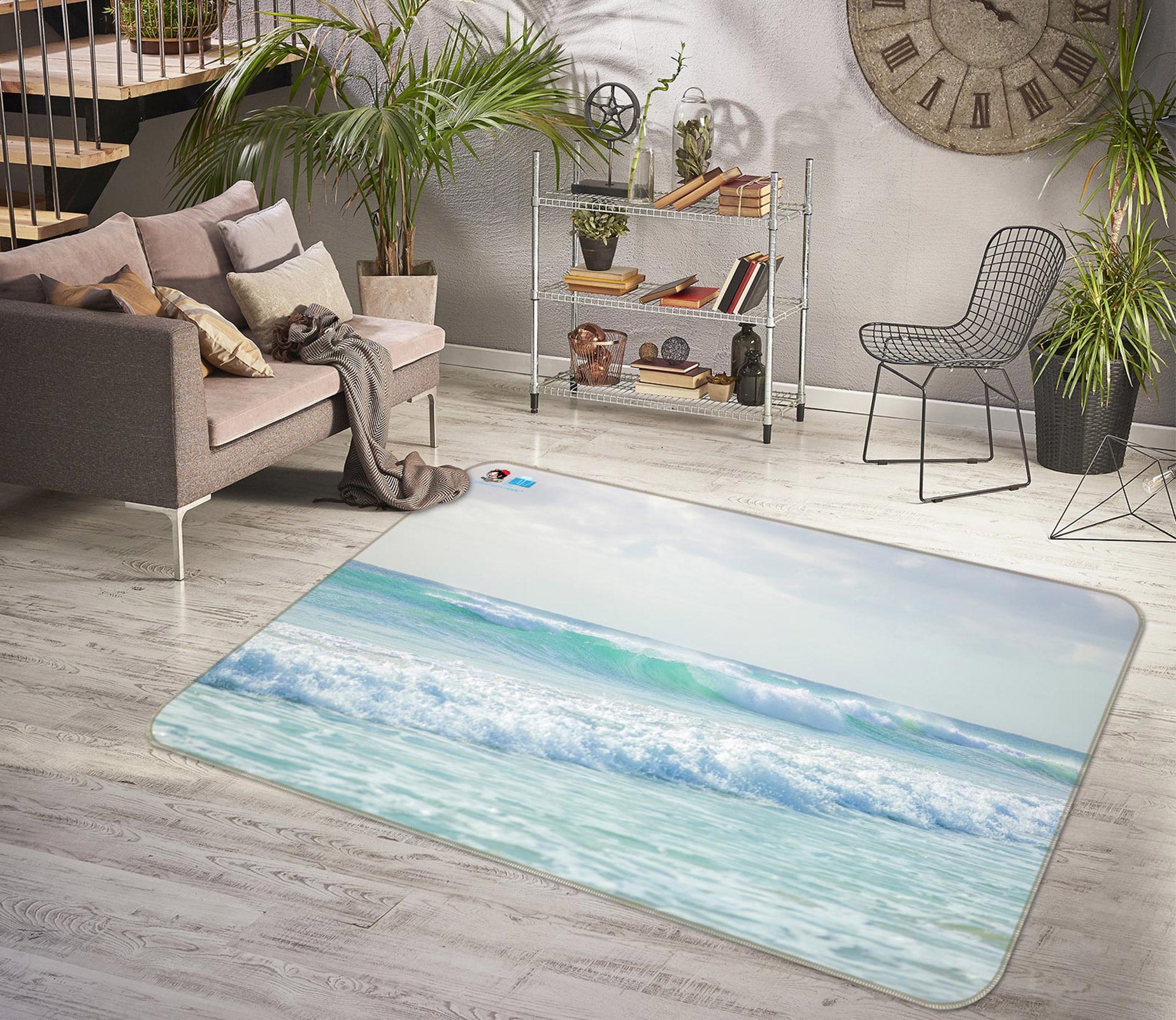 3D Beautiful Ocean 6837 Assaf Frank Rug Non Slip Rug Mat