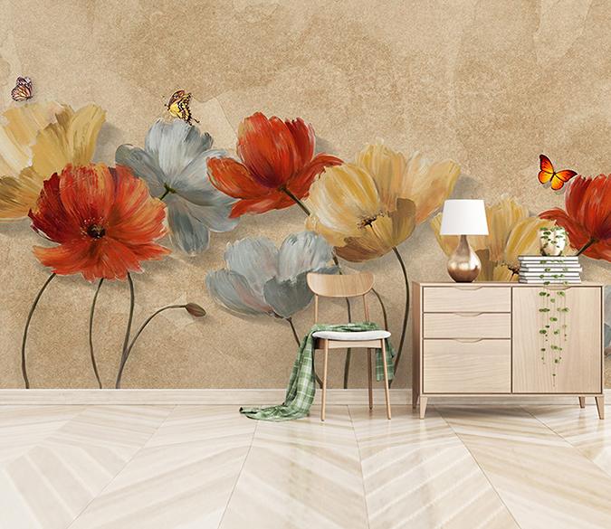 3D Flowers 326 Wall Murals Wallpaper AJ Wallpaper 2 