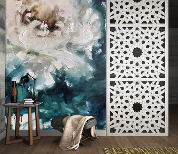 3D White Flower 302 Skromova Marina Wall Mural Wall Murals